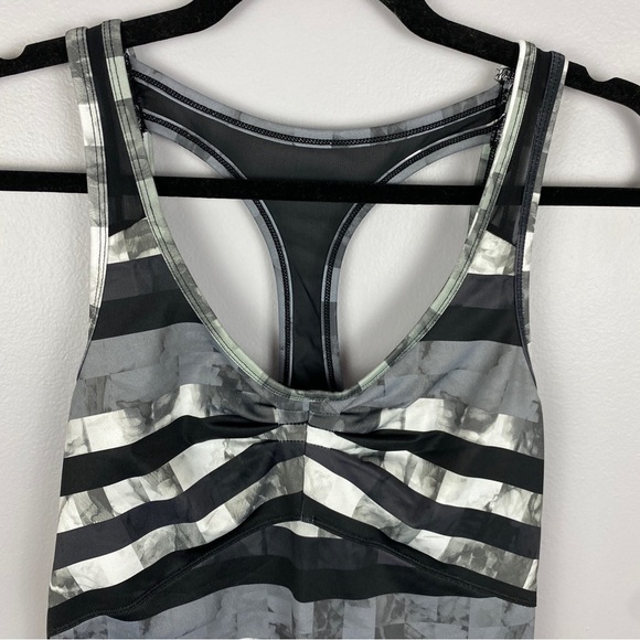 Surin Ruched Mesh Back Tank Top Small Black Grey - Picture 10 of 10